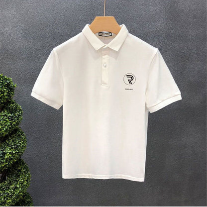 Polo Collar Short Sleeve Summer Lapels T-shirt Men