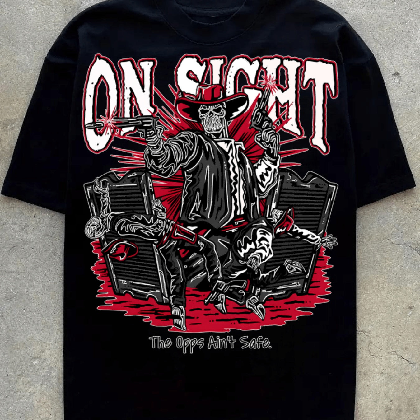 T-shirt Black On Sight