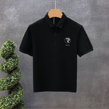 Polo Collar Short Sleeve Summer Lapels T-shirt Men