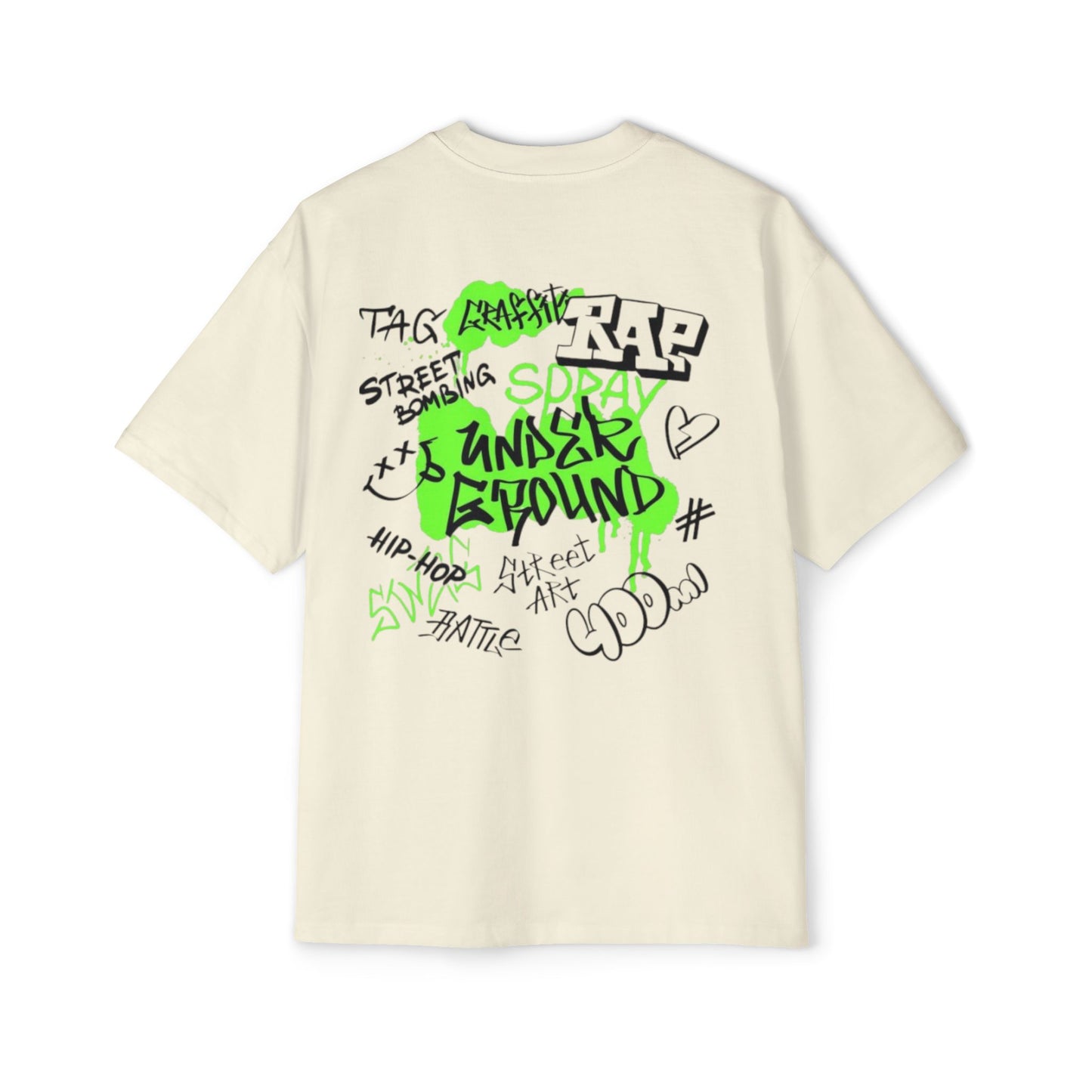 “Vibrant Graffiti Graphic-t-shirt Green