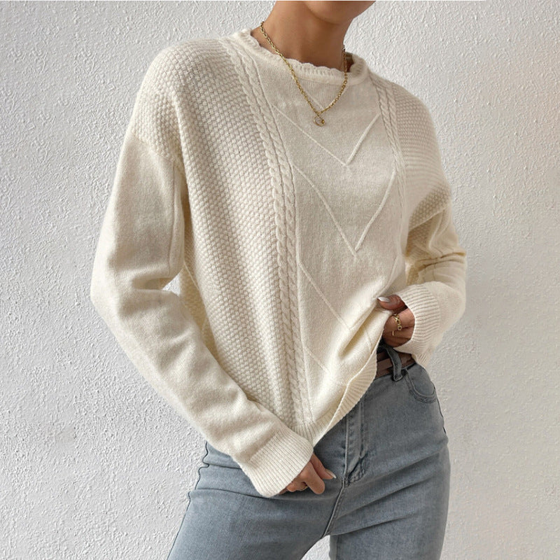 Women’s Fashionable Irregular Bottoming Sweater: