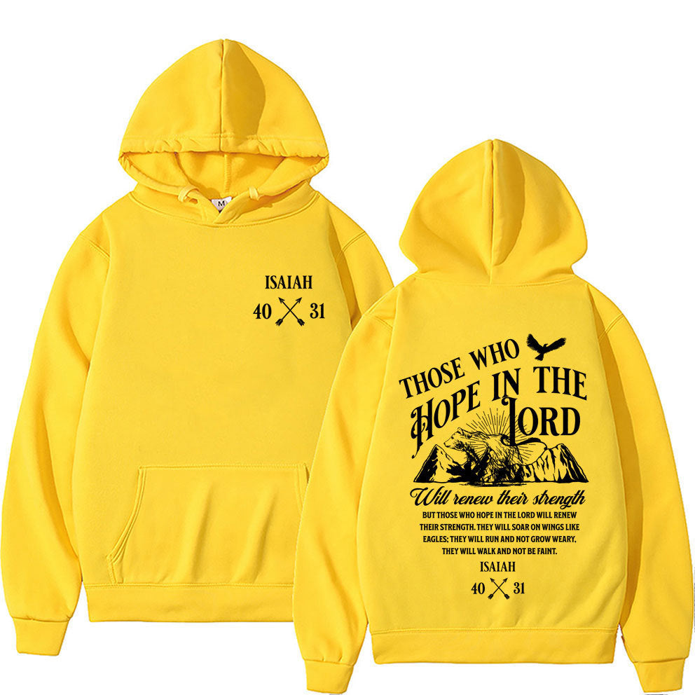 Christian Jesus Letters Print Hoodies Men / Women's Clothing