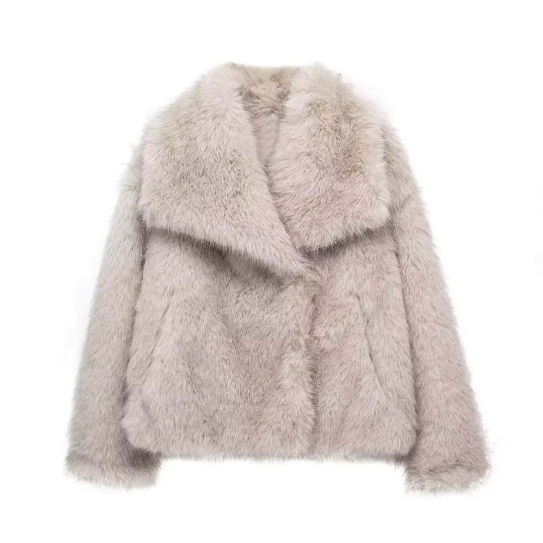 Coat Women's Faux Fox Fur Coat